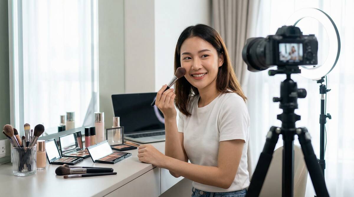 国产自拍美妆视频教程